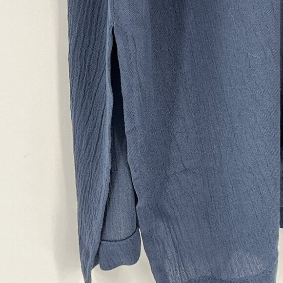 J.JILL EMBROIDERED CRINKLED KIMONO IN BLUE SMOKE LAGENLOOK MULTI  NWT - Picture 9 of 11